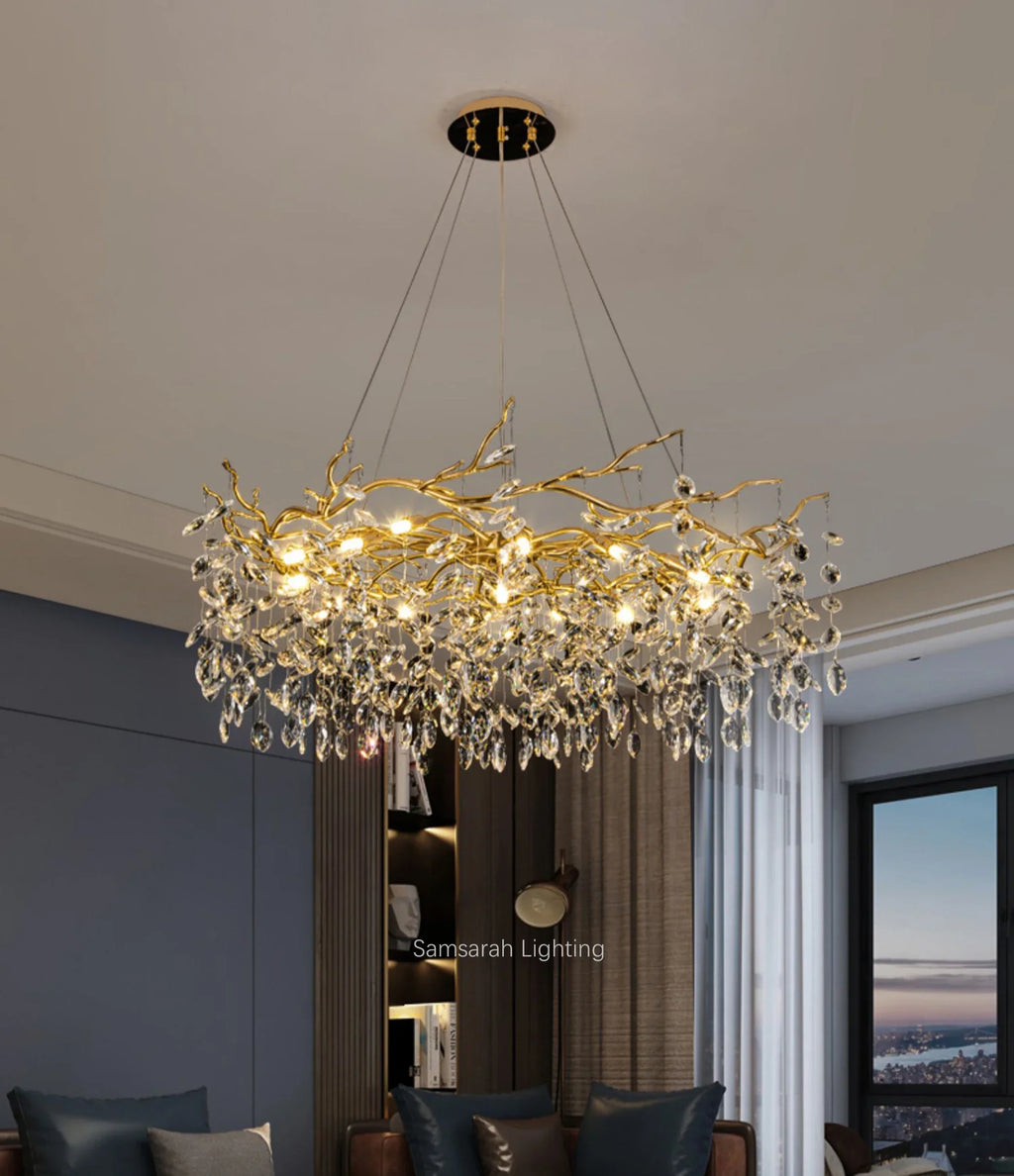 Lustre — En cristal de luxe pour décoration intérieure élégante