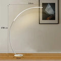 Lampadaire arc LED RVB nordique noir ou blanc avec commande à distance par application pour salon et salle à manger – Orélian Dune