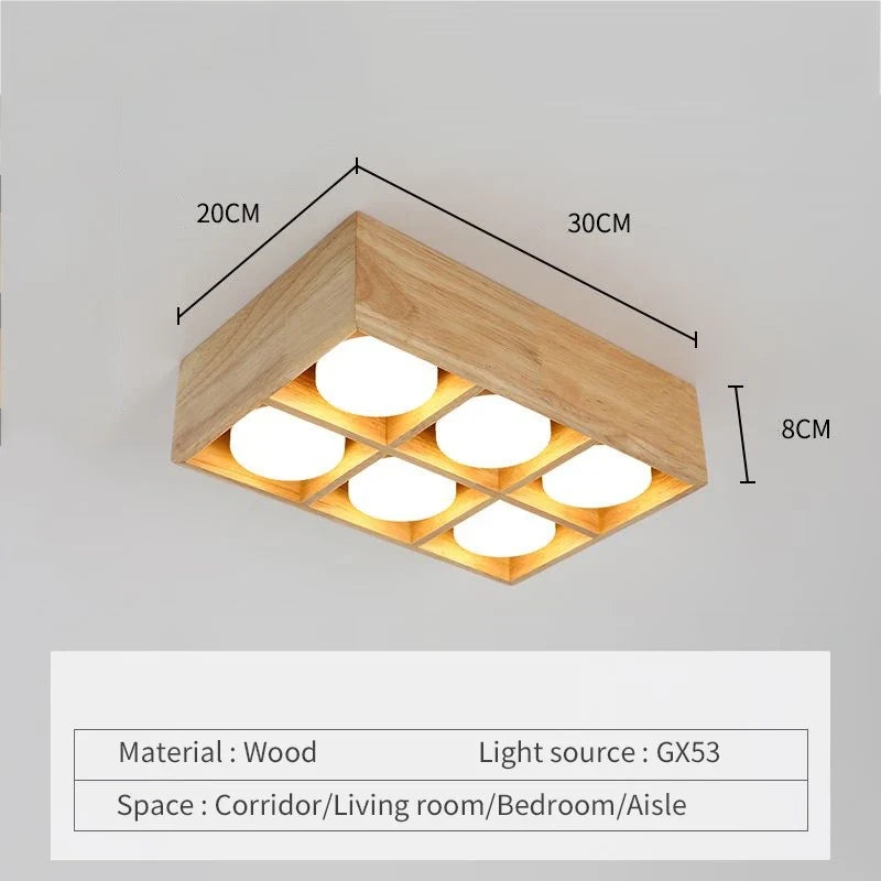 Plafonnier — Minimaliste bois brut intérieur chambre bureau couloir vestiaire