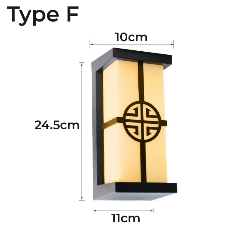 Applique murale — LED applique extérieure en plastique/aluminium porte d'entrée étanche IP65 applique jardin Patio terrasse maison luminaire mural