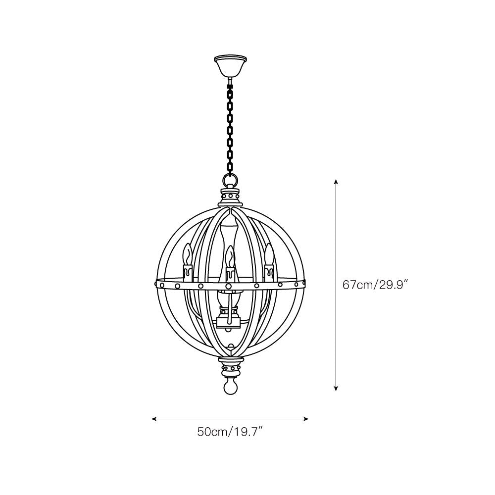 Ozorel Suspension Métallique et Bois Style Industriel Vintage - Neutralighting