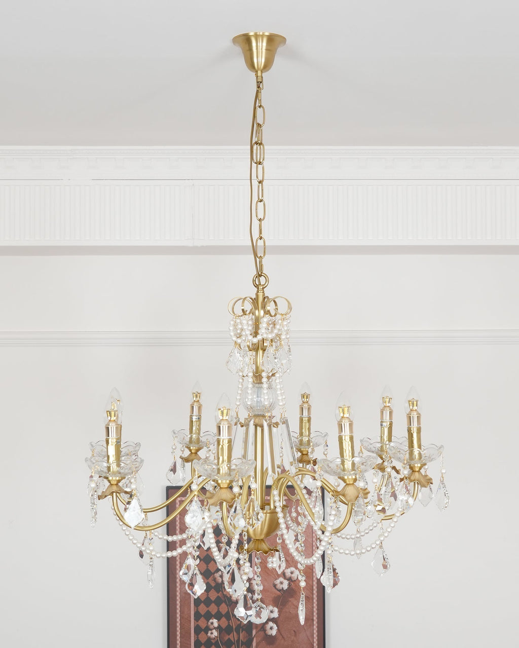 Lustre Chandelier en Cristal Perles Suspendues - Neutralighting