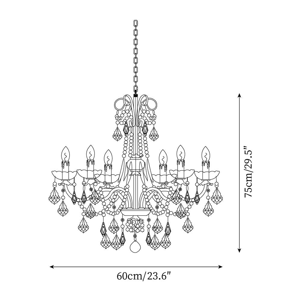 Lustre Chandelier en Cristal Perles Suspendues - Neutralighting
