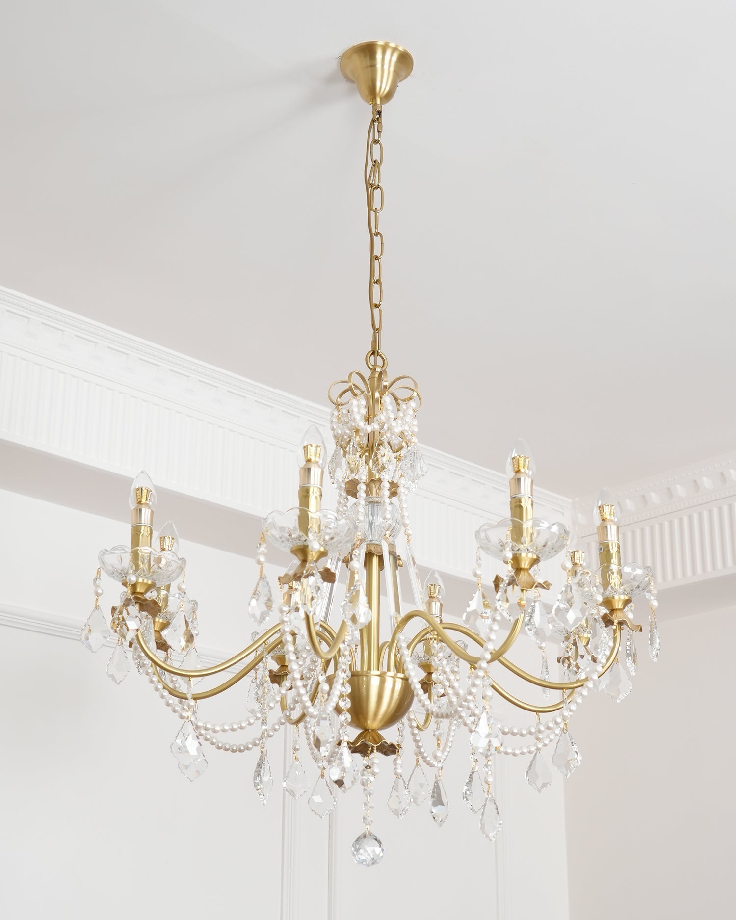 Lustre Chandelier en Cristal Perles Suspendues - Neutralighting