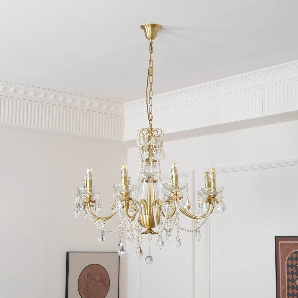 Lustre Chandelier en Cristal Perles Suspendues - Neutralighting