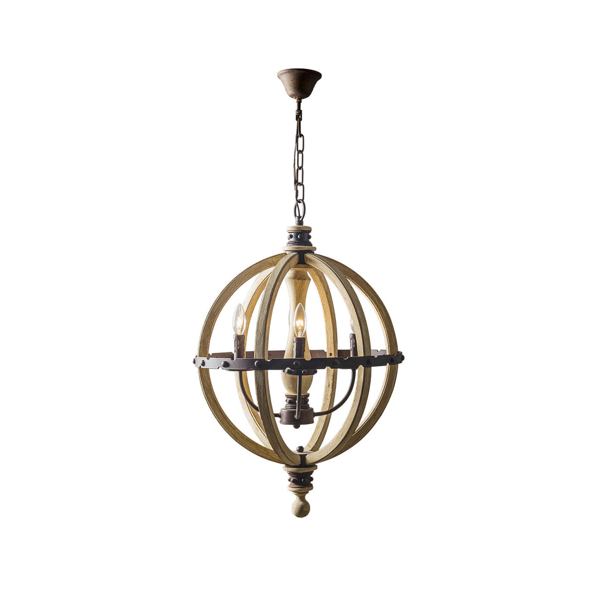 Ozorel Suspension Métallique et Bois Style Industriel Vintage - Neutralighting