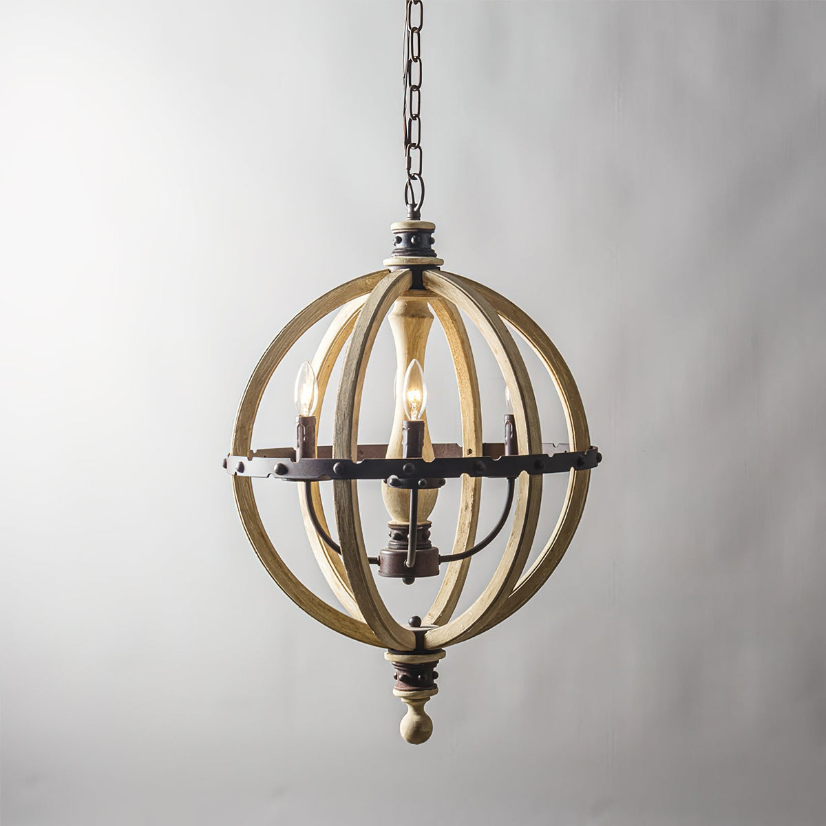 Ozorel Suspension Métallique et Bois Style Industriel Vintage - Neutralighting