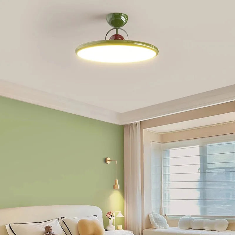 Plafonnier — LED nordique en fer avec soucoupe volante luminaire décoratif d'intérieur