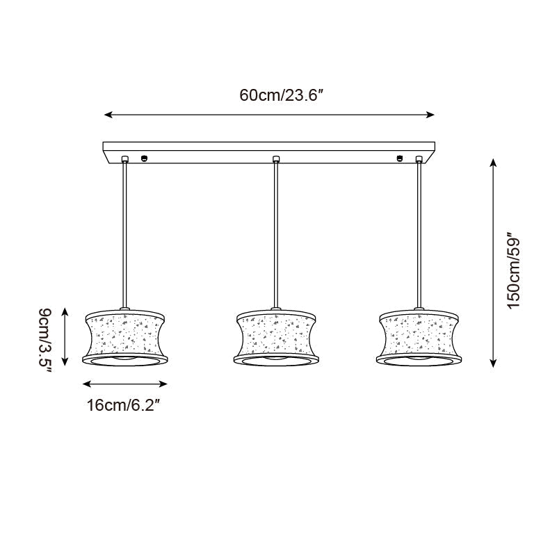Ritta Lampe Pendante Travertin Sculptural - Neutralighting