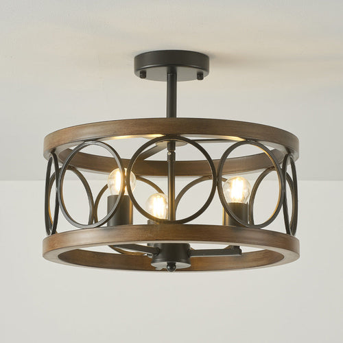 Arthaen Lampe de Plafond Métallique Industrielle Vintage - Neutralighting