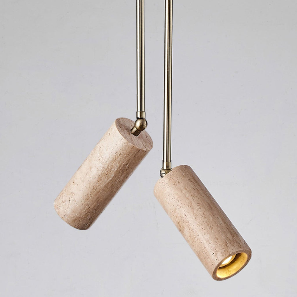 Syraeia Lampe de Plafond en Bois et Travertin Moderne Minimaliste - Neutralighting