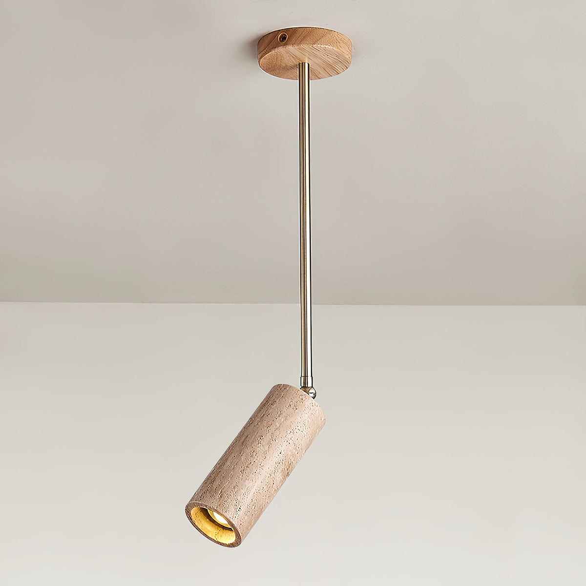 Syraeia Lampe de Plafond en Bois et Travertin Moderne Minimaliste - Neutralighting