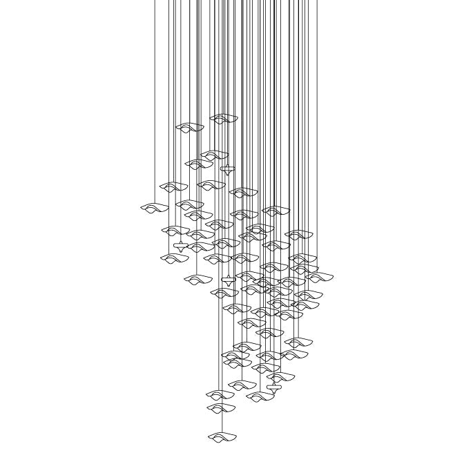 Vecarisra Suspension Lampes Art Verre Tidal Luxe - Neutralighting