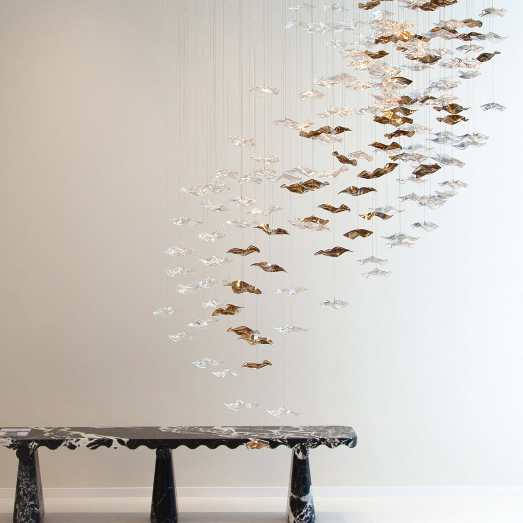 Nephele Chandelier Feuille en Cristal - Neutralighting