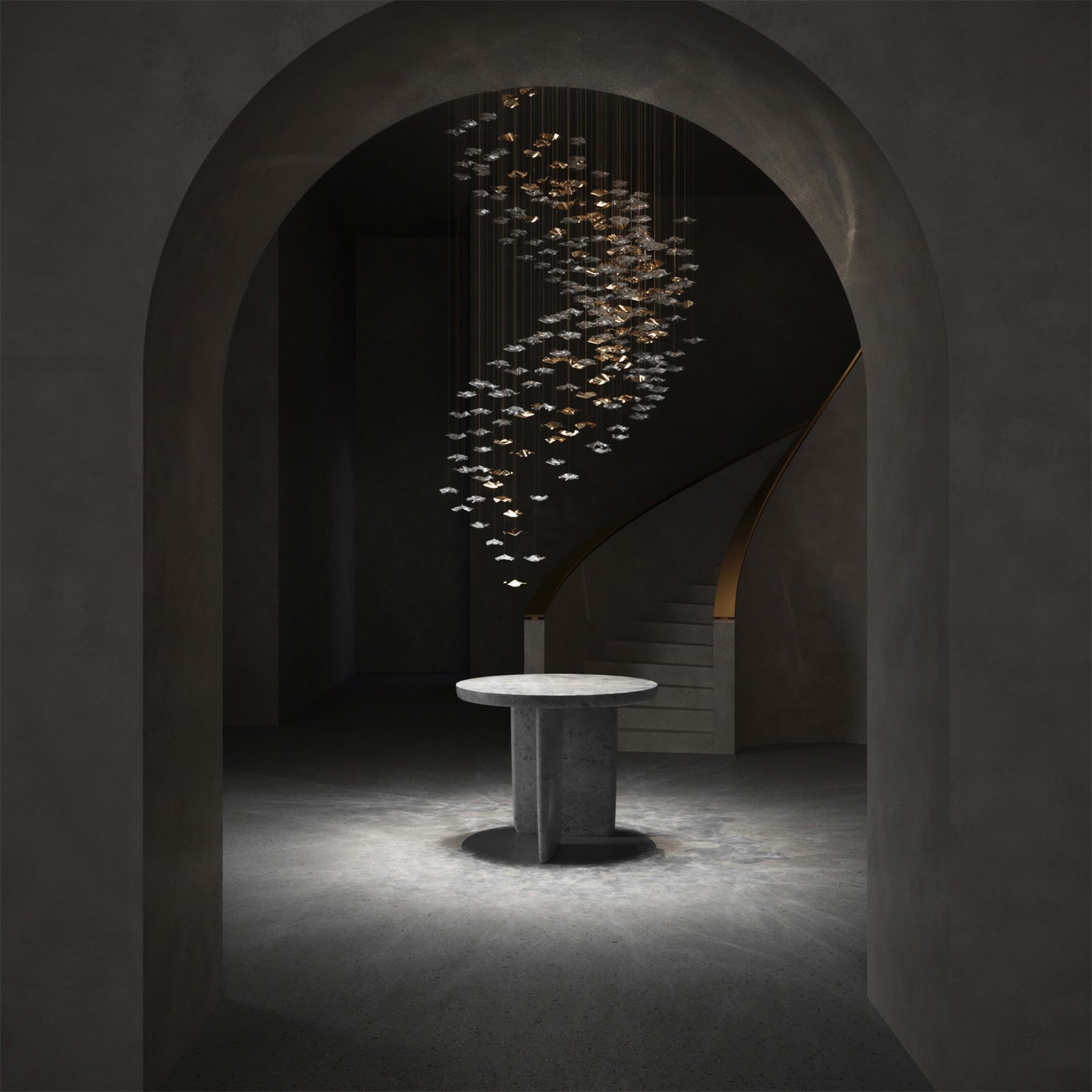 Vecarisra Suspension Lampes Art Verre Tidal Luxe - Neutralighting