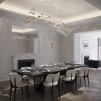 Nephele Chandelier Feuille en Cristal - Neutralighting