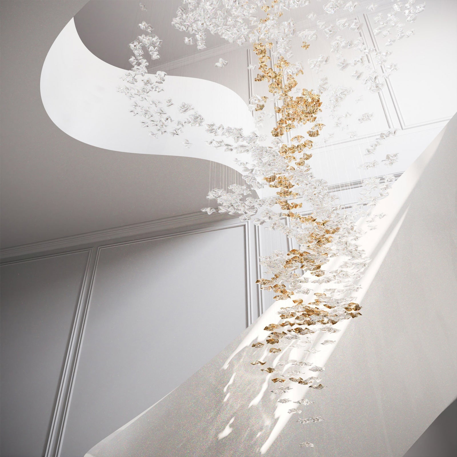 Nephele Chandelier Feuille en Cristal - Neutralighting