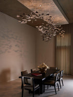 Nephele Chandelier Feuille en Cristal - Neutralighting