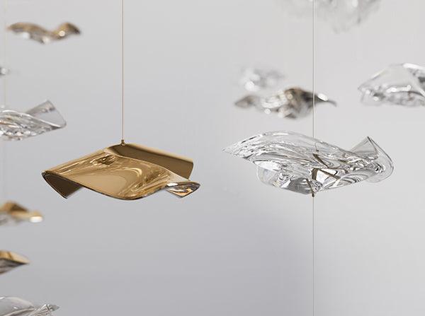 Vecarisra Suspension Lampes Art Verre Tidal Luxe - Neutralighting