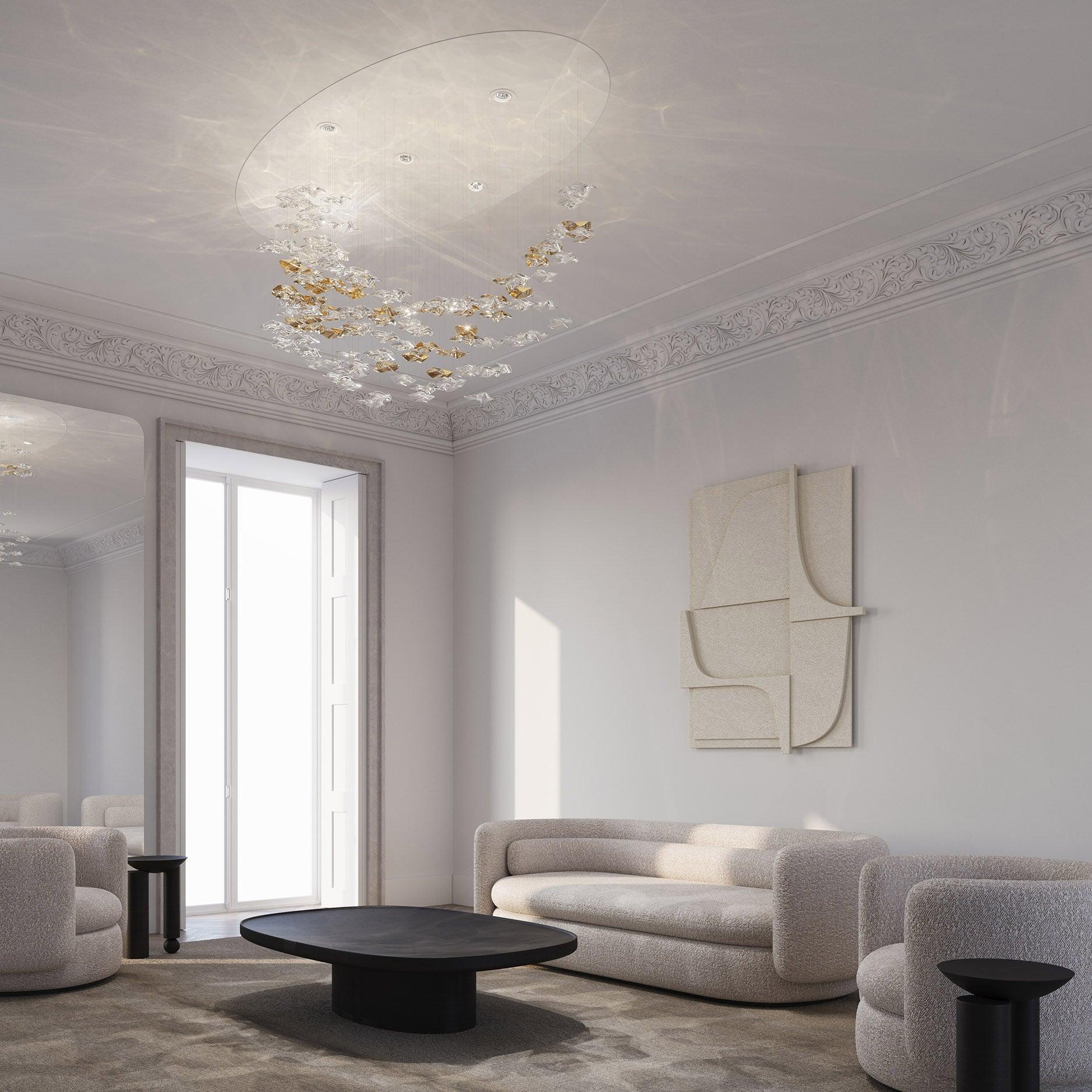 Vecarisra Suspension Lampes Art Verre Tidal Luxe - Neutralighting