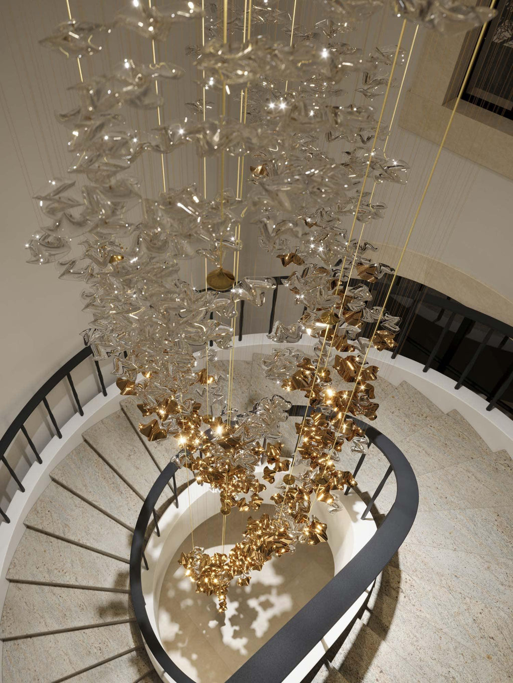 Cezorisra Chandelier Linéaire en Laiton de Luxe - Neutralighting