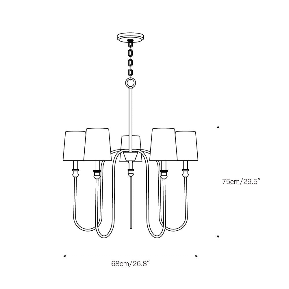 Evraeel Lustre en Métal et Tissu Moderne Minimaliste - Neutralighting