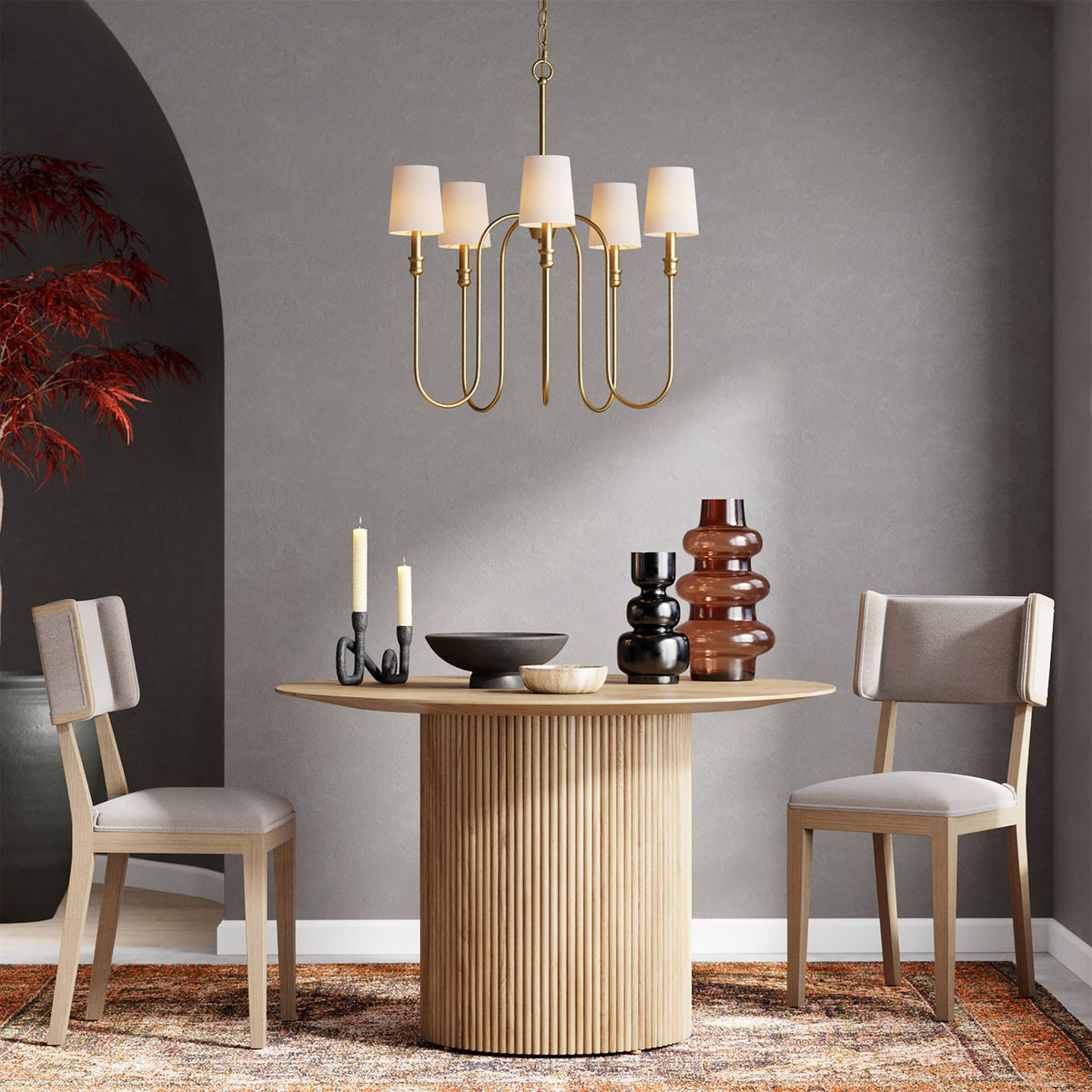 Evraeel Lustre en Métal et Tissu Moderne Minimaliste - Neutralighting