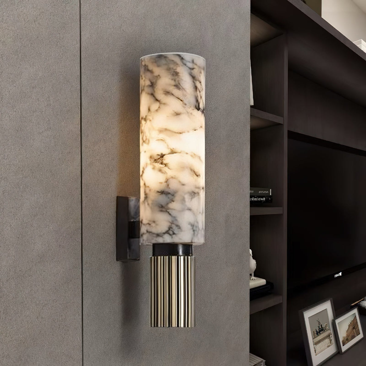 Olnoreth Applique Murale en Métal et Albâtre Moderne Minimaliste - Neutralighting