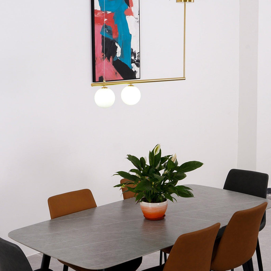 Solara Suspension en laiton linéaire satellite minimaliste - Neutralighting