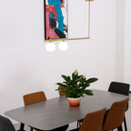 Solara Suspension en laiton linéaire satellite minimaliste - Neutralighting