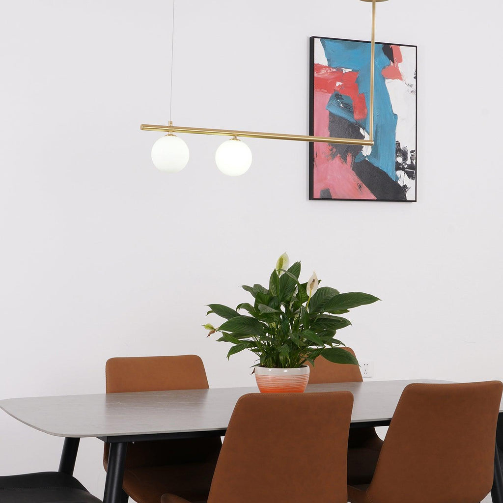 Solara Suspension en laiton linéaire satellite minimaliste - Neutralighting