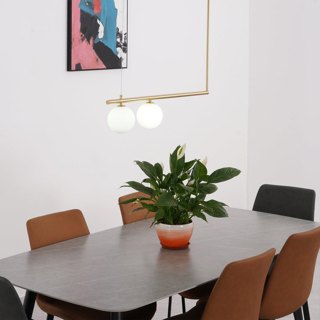 Solara Suspension en laiton linéaire satellite minimaliste - Neutralighting