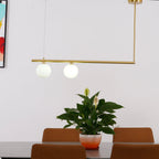 Solara Suspension en laiton linéaire satellite minimaliste - Neutralighting
