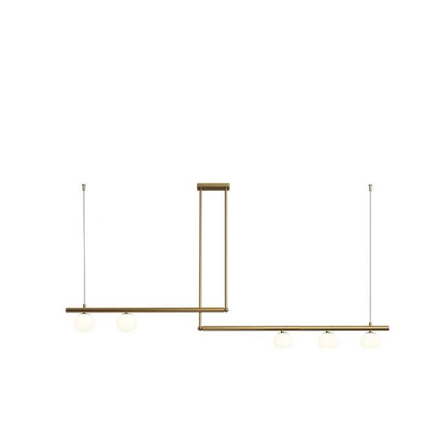 Solara Suspension en laiton linéaire satellite minimaliste - Neutralighting