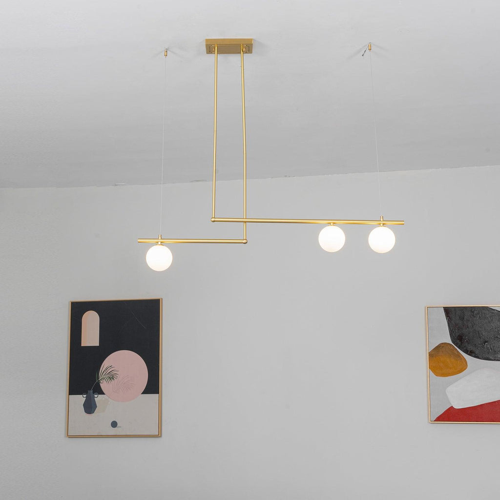 Solara Suspension en laiton linéaire satellite minimaliste - Neutralighting