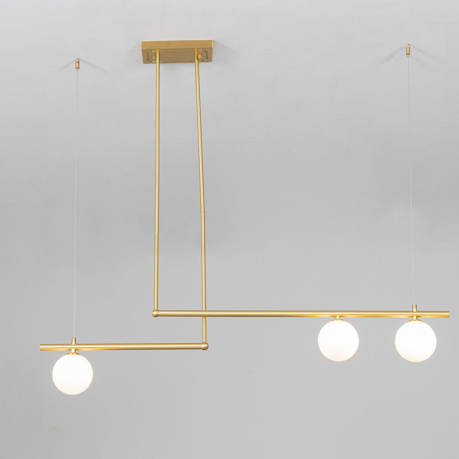 Solara Suspension en laiton linéaire satellite minimaliste - Neutralighting