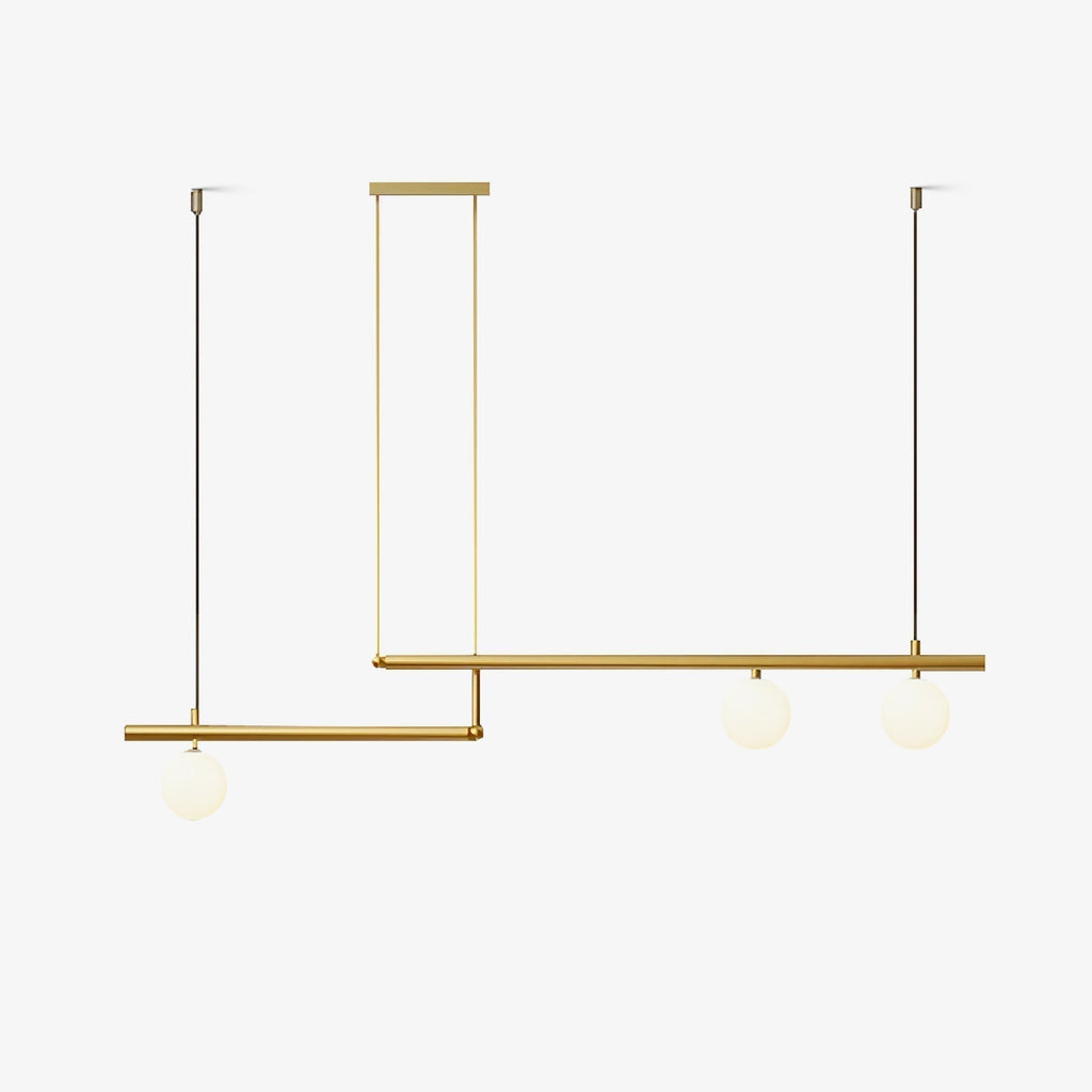 Solara Suspension en laiton linéaire satellite minimaliste - Neutralighting