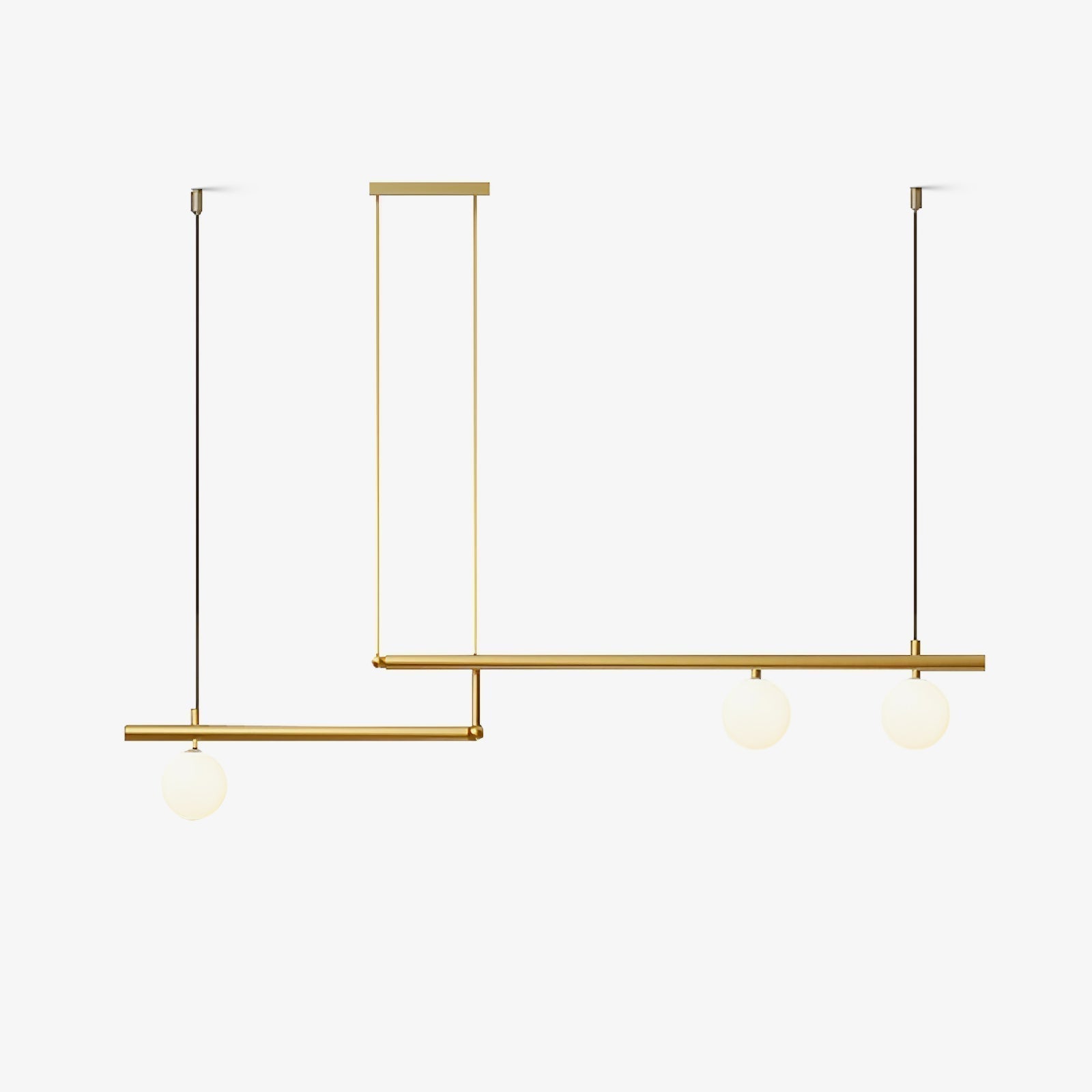 Solara Suspension en laiton linéaire satellite minimaliste - Neutralighting