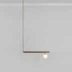Solara Suspension en laiton linéaire satellite minimaliste - Neutralighting