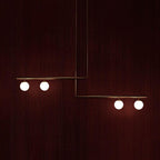 Solara Suspension en laiton linéaire satellite minimaliste - Neutralighting