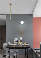 Solara Suspension en laiton linéaire satellite minimaliste - Neutralighting