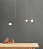 Solara Suspension en laiton linéaire satellite minimaliste - Neutralighting