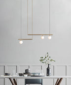 Solara Suspension en laiton linéaire satellite minimaliste - Neutralighting