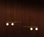 Solara Suspension en laiton linéaire satellite minimaliste - Neutralighting