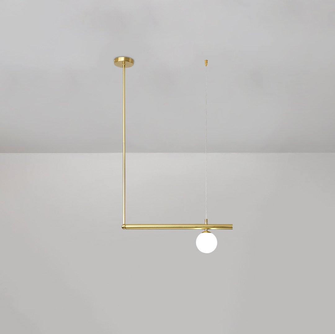 Solara Suspension en laiton linéaire satellite minimaliste - Neutralighting