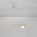 Solara Suspension en laiton linéaire satellite minimaliste - Neutralighting