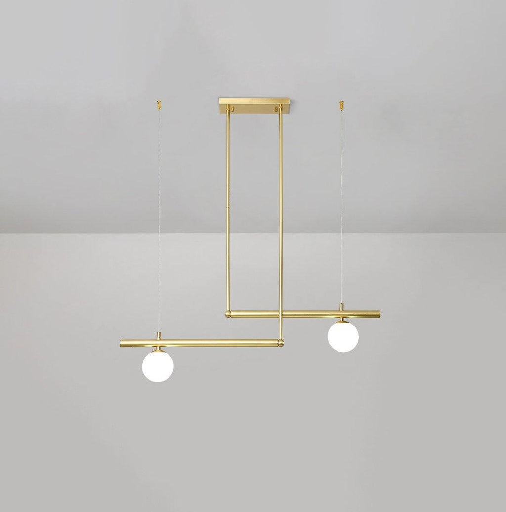 Solara Suspension en laiton linéaire satellite minimaliste - Neutralighting