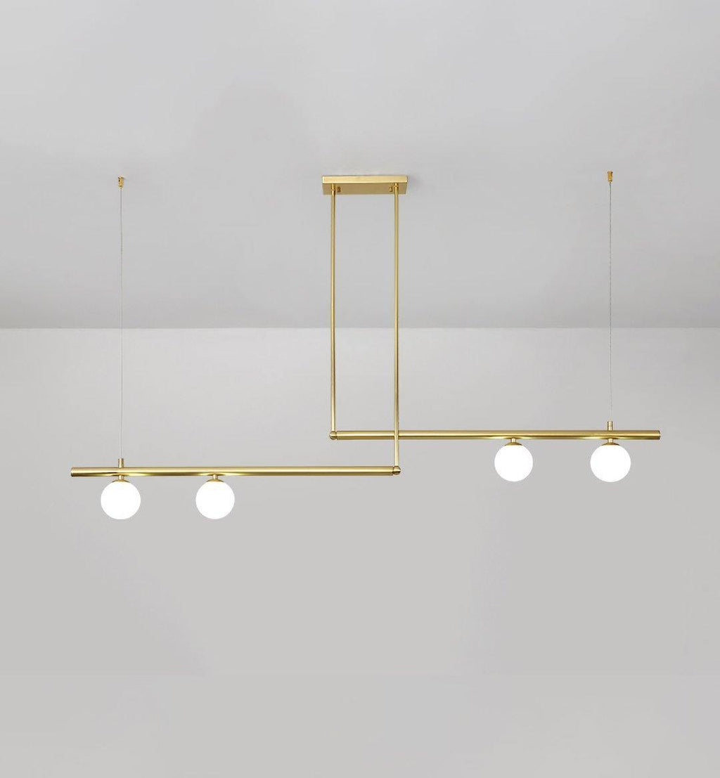 Solara Suspension en laiton linéaire satellite minimaliste - Neutralighting