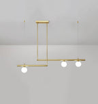 Solara Suspension en laiton linéaire satellite minimaliste - Neutralighting