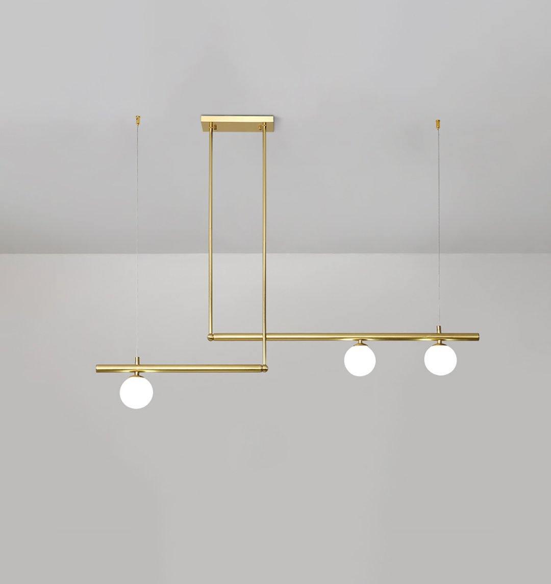 Solara Suspension en laiton linéaire satellite minimaliste - Neutralighting